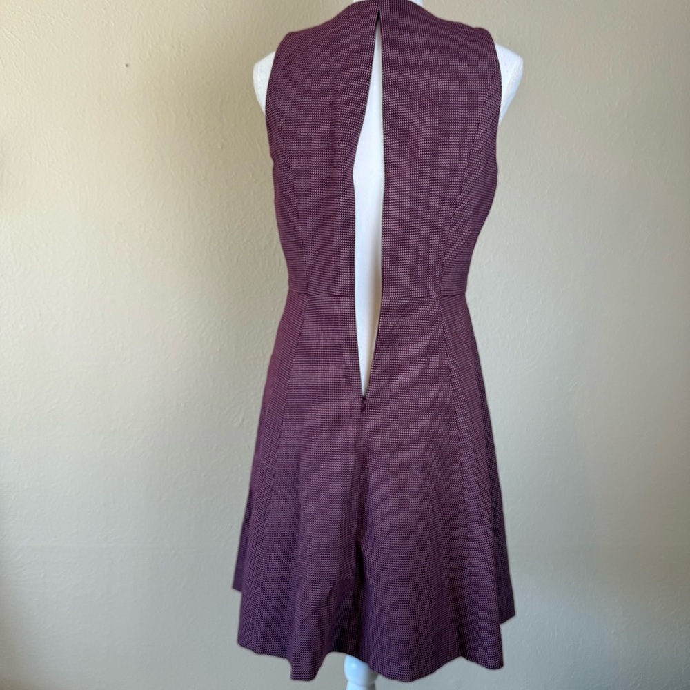 Gal Meets Glam Button-Front Plum Midi Dress - Picture 4 of 6